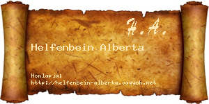 Helfenbein Alberta névjegykártya